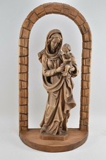 Figur Madonna mit Jesuskind, Holz geschnitzt