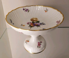 Royal Copenhagen Sächsische Blume Schale Fuss Tazza Tafelaufsatz 1. Wahl  1528