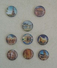 9 Städte Kühlschrankmagnete: Paris, Rom, Berlin, London, Brüssel, Istanbul ...