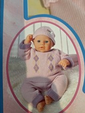 Chou Chou Zweiteiler in rosa Strick für Puppen mit 42 cm , neu und unbenutzt. 