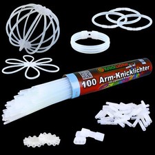 100 weiße Arm-Knicklichter
