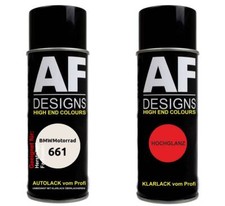 Motorradlack Spraydose Set für  BMWMotorrad 661 Perlmuttweiss Metallic Basislack