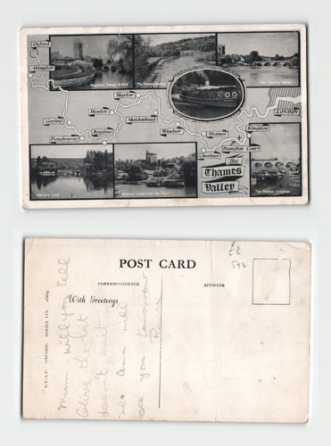 Postkarte das themse tal - das, themse-tal
