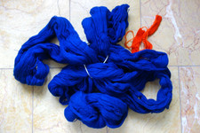 konvolut alte wolle königsblau handarbeit stricken ddr veb werke ungenutzt