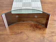 Seltener Bilderrahmen gebogen Rauchglas 38x10cm für Panoramabilder