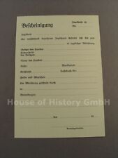 67674: Deutsche Jägerschaft, Bescheinigung über Jagdhunde in der Abrichtung