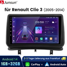 Für Renault Clio 3 2005 2006-2014 Autoradio GPS Navi 1+32G Android 14 Carplay BT