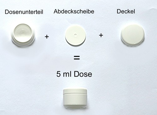 Leerdose tiegel weiß - tiegel,