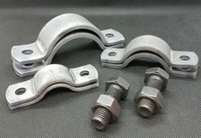 Rohrschelle, Rohrklemme Stahl schwarz 3/4" - 20" S235 DIN 3567 Doppelrohrschelle