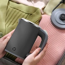 800ML Reisewasserkocher Klein,600W Schnelles Kochen Mini Edelstahl Wasserkocher