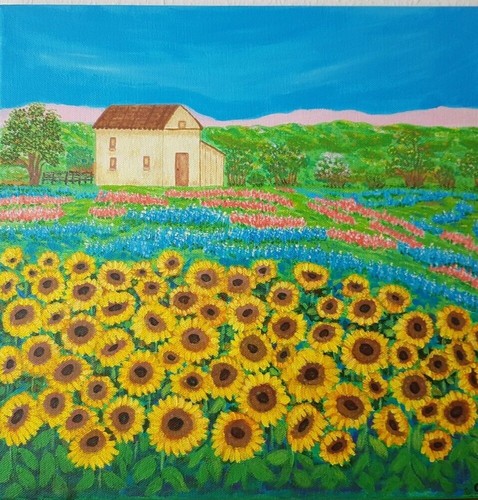 Acryl wandbild provence - wandbild, "