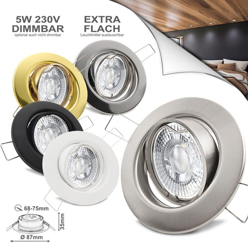 Led einbauleuchten 230v set - led,