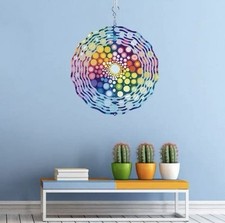 Windspiel Ø25cm Edelstahl Mandala  Garten Deko Dekoration Windmobile Windspinner