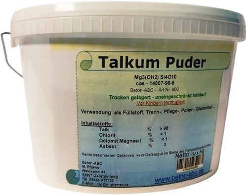 Talkum puder eimer - 3, kg