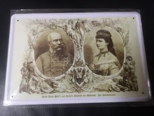 Blechschild 20x30 Kaiser Franz Josef Kaiserin Elisabeth Sissi Poster Plakat PK