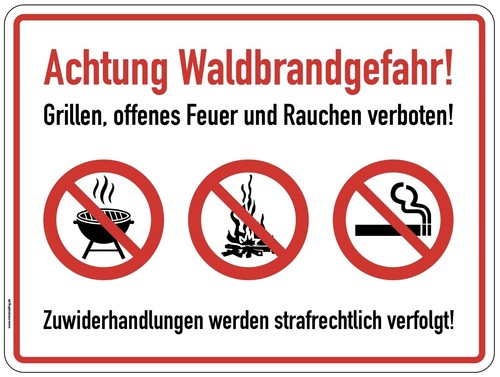 Aluminium schild warnhinweis - aluminium-schild,