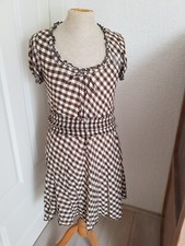 Gsus Sindustries Kleid Karos Weiß Braun Rockabella S