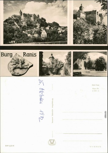 Ansichtskarte ranis burg - burg,