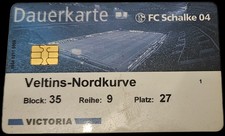 Eine der ersten  Dauerkarten Knappenkarte - FC Schalke 04  S04 - Victoria   2005