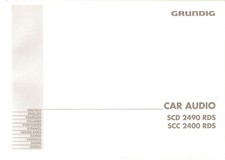 deutsc Bedienungsanleitung GRUNDIG SCD 2490 RDS SCC 2400 RDS Autoradio CAR AUDIO