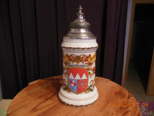 Bierkrug mit zinndeckel ins - mit,