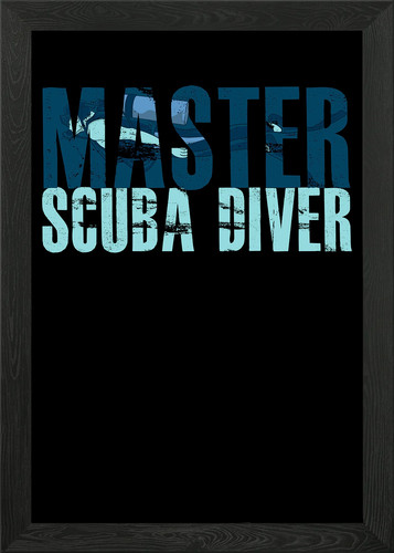 Master scuba diver gerahmtes - scuba,