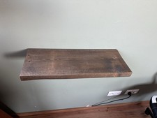 Wandboard Massivholz Wandregal schwebend Altholz Rustikal 22x60cm 4cm dick