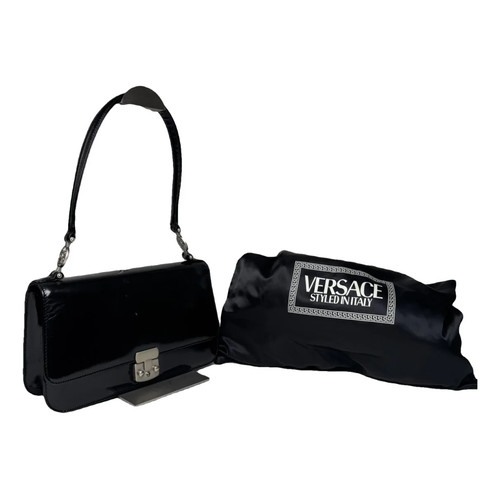 Versace black patent leather - versace,