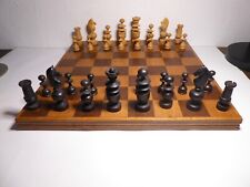 antik Schachspiel Holzfiguren König 8 cm + Schachbrett 38 x 37,5 cm 1767 g