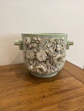 VINTAGE MINTGRÜNE JARDINIERE