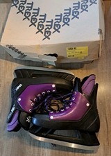 Vintage TREX Hot Shot Schlittschuhe Gr. 45 Black/Violet Made in Italy OVP