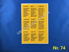 Aufkleber Nivomat hydropn.Ausgleichsf. Mercedes Daimler Benz Oldtimer W109 W112