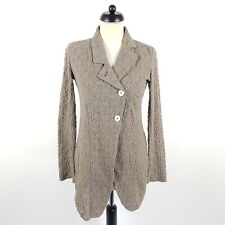 High Use Strickjacke Damen M Grau Spitze Jacke Blazer Asymmetrisch Cardigan