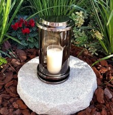 GRABLATERNE EDELSTAHL LATERNE GRABLICHT GRABLAMPE  LAMPE GRABSCHMUCK