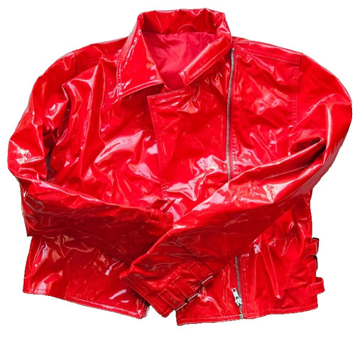 Rote lackjacke - rote,