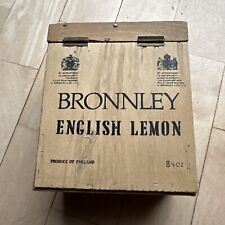 Bronnley English Lemon Seifenkiste Holzbox zum Aufklappen aus England  8x11x13cm