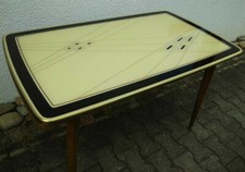 Wohnzimmer Mid Century 50 60er Nierentisch Hillbilly Auszieh Retro Glasplatte