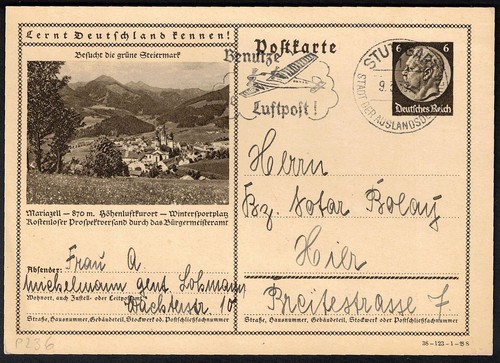 Deutsches reich 1939 ganzsache - deutsches,