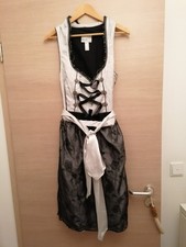 MarJo Dirndl Silber Schwarz Große Gr. 46