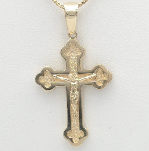 585 gold kettenanhänger kreuz - gold,