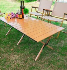 Tragbarer faltbarer Campingtisch Außenbereich Picknick aufrollbarer Tragetasche