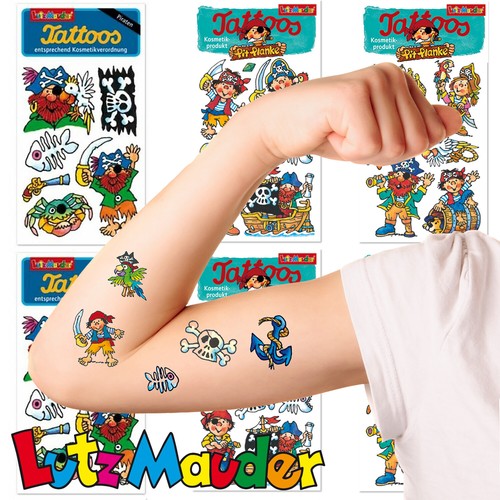 Kinder piraten tattoo set - kinder,