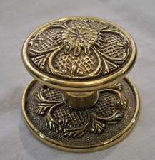 Knauf für Tür Türknauf Türgriff Schraubgriff Messing Blume