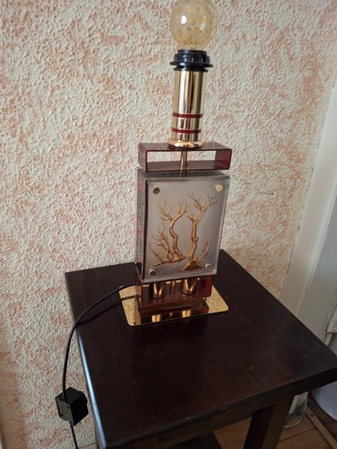 Tischlampe mit glas und - glas,