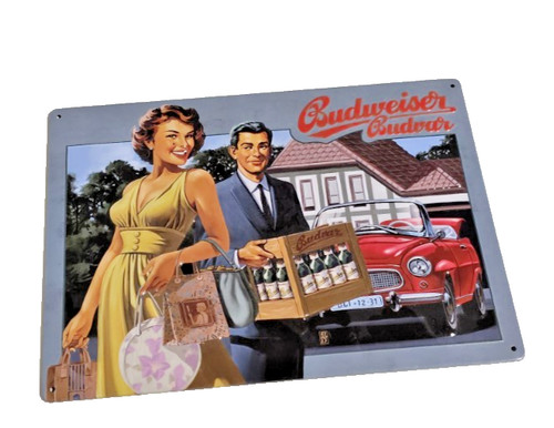 Retro stil budweiser budvar - budweiser,