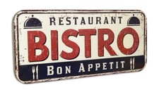 Blechschild Restaurant Bistro