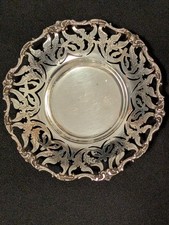 Silberschale, Durchbruch Dekor, 900er Silber, 168 gr.