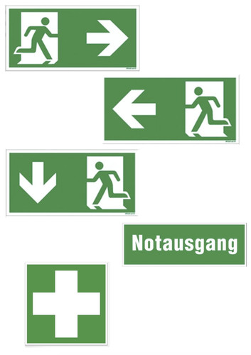 Fluchtweg notausgang schild - fluchtweg,