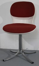 Stoll Giroflex 7113 Chrom Stuhl Sessel Retro 70er Space Age Weiss Rot Pop Art