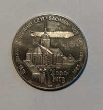 Medaille und Postkarten 75 Jahre Landungsfahrt Zeppelin LZ17